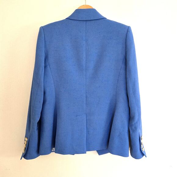 Veronica Beard Miller Dickey Blue Double Breasted Blazer Size 10 - Picture 2 of 7